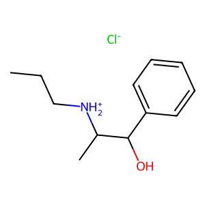 (1-hydroxy-1-phenylpropan-2-yl)-propylazanium chloride structure