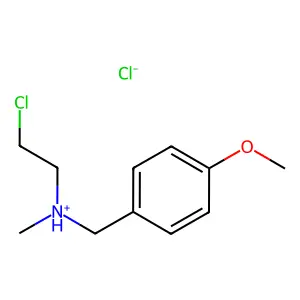 2-chloroethyl-[(4-methoxyphenyl)methyl]-methylazanium chloride structure