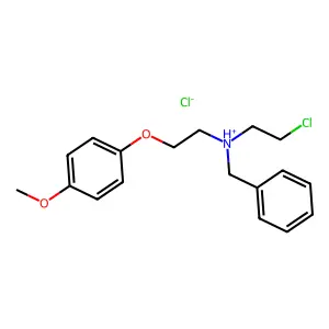 BENZYLAMINE, N-(2-CHLOROETHYL)-N-(4-METHOXYPHENOXYETHYL)-, HYDROCHLORIDE structure