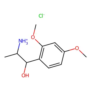 [1-(2,4-dimethoxyphenyl)-1-hydroxypropan-2-yl]azanium chloride structure