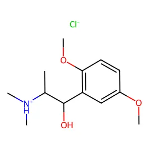 [1-(2,5-dimethoxyphenyl)-1-hydroxypropan-2-yl]-dimethylazanium chloride structure