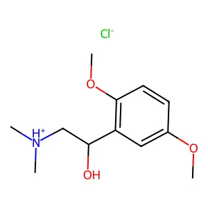 [2-(2,5-dimethoxyphenyl)-2-hydroxyethyl]-dimethylazanium chloride structure