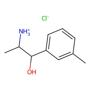 [1-hydroxy-1-(3-methylphenyl)propan-2-yl]azanium chloride structure