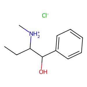 (1-hydroxy-1-phenylbutan-2-yl)-methylazanium chloride structure