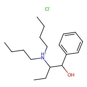 dibutyl-(1-hydroxy-1-phenylbutan-2-yl)azanium chloride structure