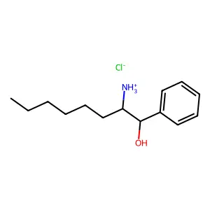(1-hydroxy-1-phenyloctan-2-yl)azanium chloride structure