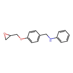 N-[[4-(oxiran-2-ylmethoxy)phenyl]methyl]aniline structure