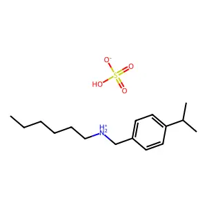 p-Isopropylbenzylhexylamine sulfate structure