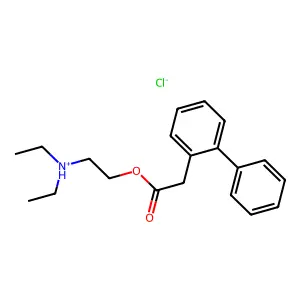 2-(Diethylamino)ethyl 2-biphenylacetate hydrochloride structure