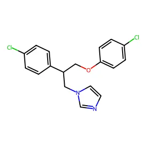1-[3-(4-chlorophenoxy)-2-(4-chlorophenyl)propyl]imidazole structure