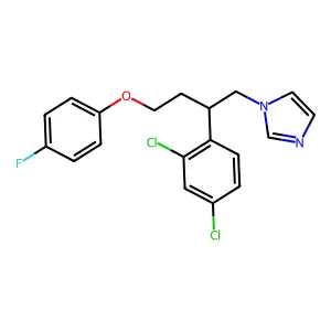 1-[2-(2,4-dichlorophenyl)-4-(4-fluorophenoxy)butyl]imidazole structure