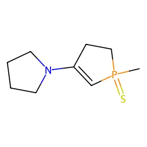 1-(1-methyl-1-sulfanylidene-2,3-dihydro-1lambda5-phosphol-4-yl)pyrrolidine structure