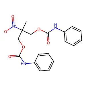 2-Nitro-2-methyl-1,3-propanediol-bis(N-phenylcarbamate) structure