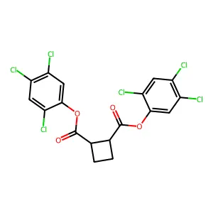bis(2,4,5-trichlorophenyl) cyclobutane-1,2-dicarboxylate structure