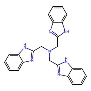 1-(1H-benzimidazol-2-yl)-N,N-bis(1H-benzimidazol-2-ylmethyl)methanamine structure