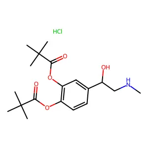 Dipivefrin hydrochloride structure
