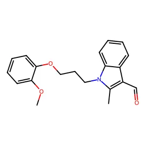1-[3-(2-methoxyphenoxy)propyl]-2-methyl-1H-indole-3-carbaldehyde structure