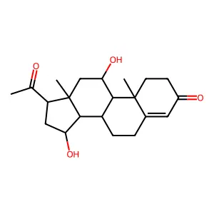 11alpha,15alpha-Dihydroxypregn-4-ene-3,20-dione structure