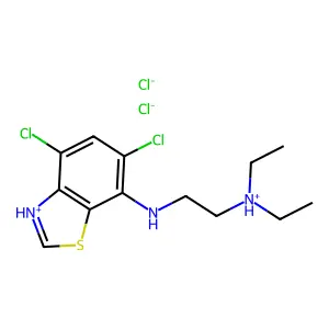 BENZOTHIAZOLE, 4,6-DICHLORO-7-(2-DIETHYLAMINOETHYL)AMINO-, DIHYDROCHLORIDE structure