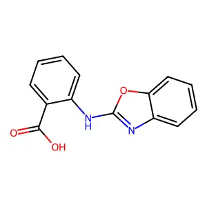 2-(1,3-benzoxazol-2-ylamino)benzoic acid structure