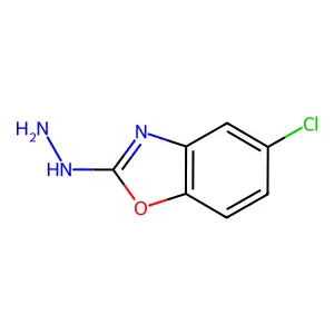 (5-chloro-1,3-benzoxazol-2-yl)hydrazine structure