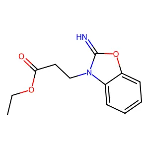 ethyl 3-(2-imino-1,3-benzoxazol-3-yl)propanoate structure