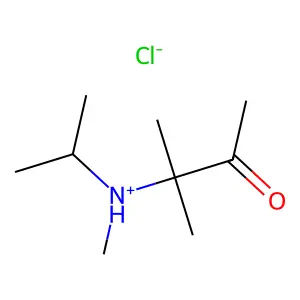 methyl-(2-methyl-3-oxobutan-2-yl)-propan-2-ylazanium chloride structure