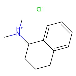 dimethyl(1,2,3,4-tetrahydronaphthalen-1-yl)azanium chloride structure