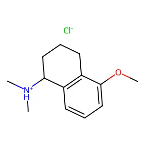 (5-methoxy-1,2,3,4-tetrahydronaphthalen-1-yl)-dimethylazanium chloride structure