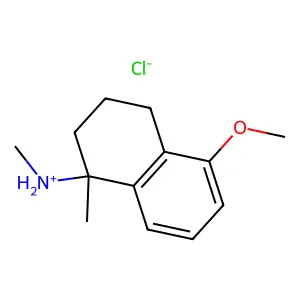 (5-methoxy-1-methyl-3,4-dihydro-2H-naphthalen-1-yl)-methylazanium chloride structure