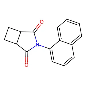N-(alpha-Naphthyl)-1,2-cyclobutanedicarboximide structure