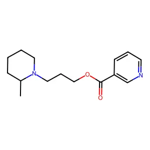 3-(2-methylpiperidin-1-yl)propyl pyridine-3-carboxylate structure
