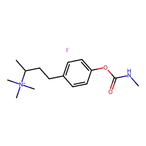 trimethyl-[4-[4-(methylcarbamoyloxy)phenyl]butan-2-yl]azanium iodide structure