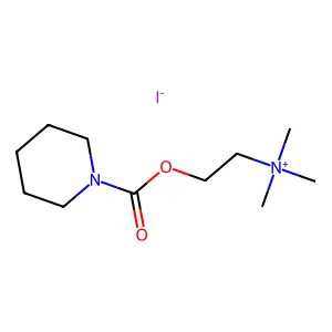 trimethyl-[2-(piperidine-1-carbonyloxy)ethyl]azanium iodide structure