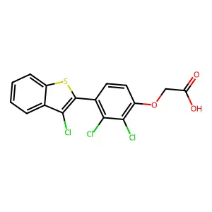Compound C16H9Cl3O3S structure