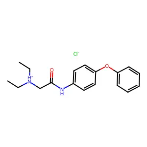 ACETANILIDE, 2-(DIETHYLAMINO)-4'-PHENOXY-, HYDROCHLORIDE structure