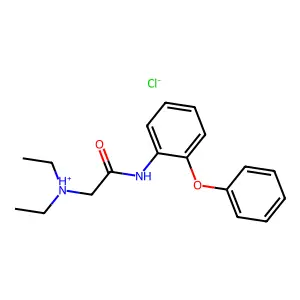 diethyl-[2-oxo-2-(2-phenoxyanilino)ethyl]azanium chloride structure