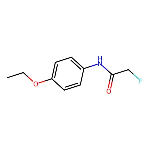 p-Ethoxyfluoroacetanilide structure