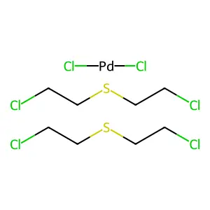 Palladous chloride, bis(di-(beta-chloroethyl)sulfide)- structure