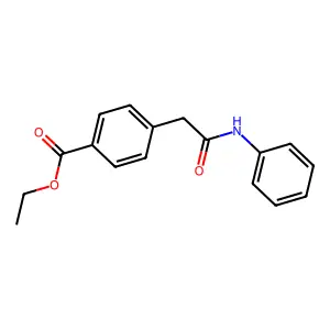 ethyl 4-(2-anilino-2-oxoethyl)benzoate structure
