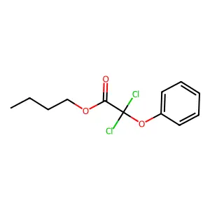 Butyl ester of dichlorophenoxyacetic acid structure
