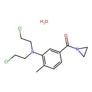aziridin-1-yl-[3-[bis(2-chloroethyl)amino]-4-methylphenyl]methanonehydrate structure