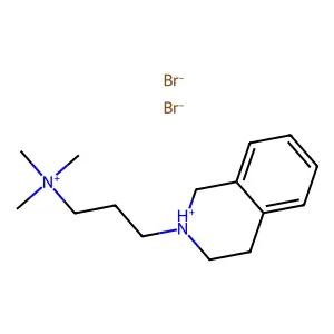 trimethyl-[3-(1,2,3,4-tetrahydroisoquinolin-2-ium-2-yl)propyl]azanium dibromide structure
