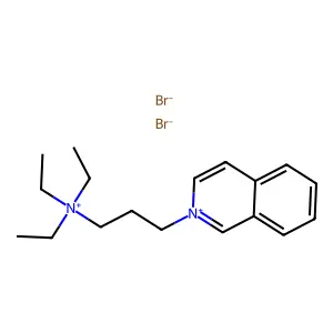 triethyl(3-isoquinolin-2-ium-2-ylpropyl)azanium dibromide structure