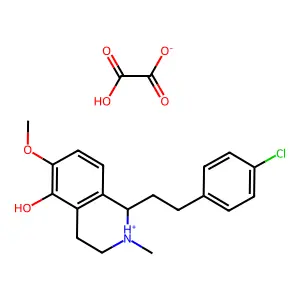 1-[2-(4-chlorophenyl)ethyl]-6-methoxy-2-methyl-1,2,3,4-tetrahydroisoquinolin-2-ium-5-ol;2-hydroxy-2-oxoacetate structure