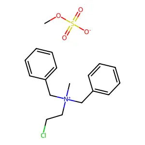 dibenzyl-(2-chloroethyl)-methylazaniummethyl sulfate structure