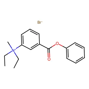 diethyl-methyl-(3-phenoxycarbonylphenyl)azanium bromide structure