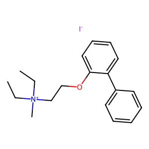 diethyl-methyl-[2-(2-phenylphenoxy)ethyl]azanium iodide structure