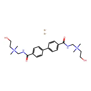 Ammonium, (4,4'-biphenylylenebis(carbamoylmethylene))bis((2-hydroxyethyl)dimethyl-, dibromide structure