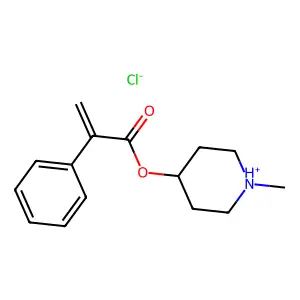 (1-methylpiperidin-1-ium-4-yl) 2-phenylprop-2-enoate chloride structure